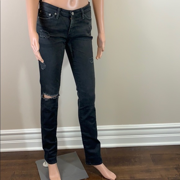 AG Premiere skinny straight distressed jeaNW 27R - Picture 1 of 8